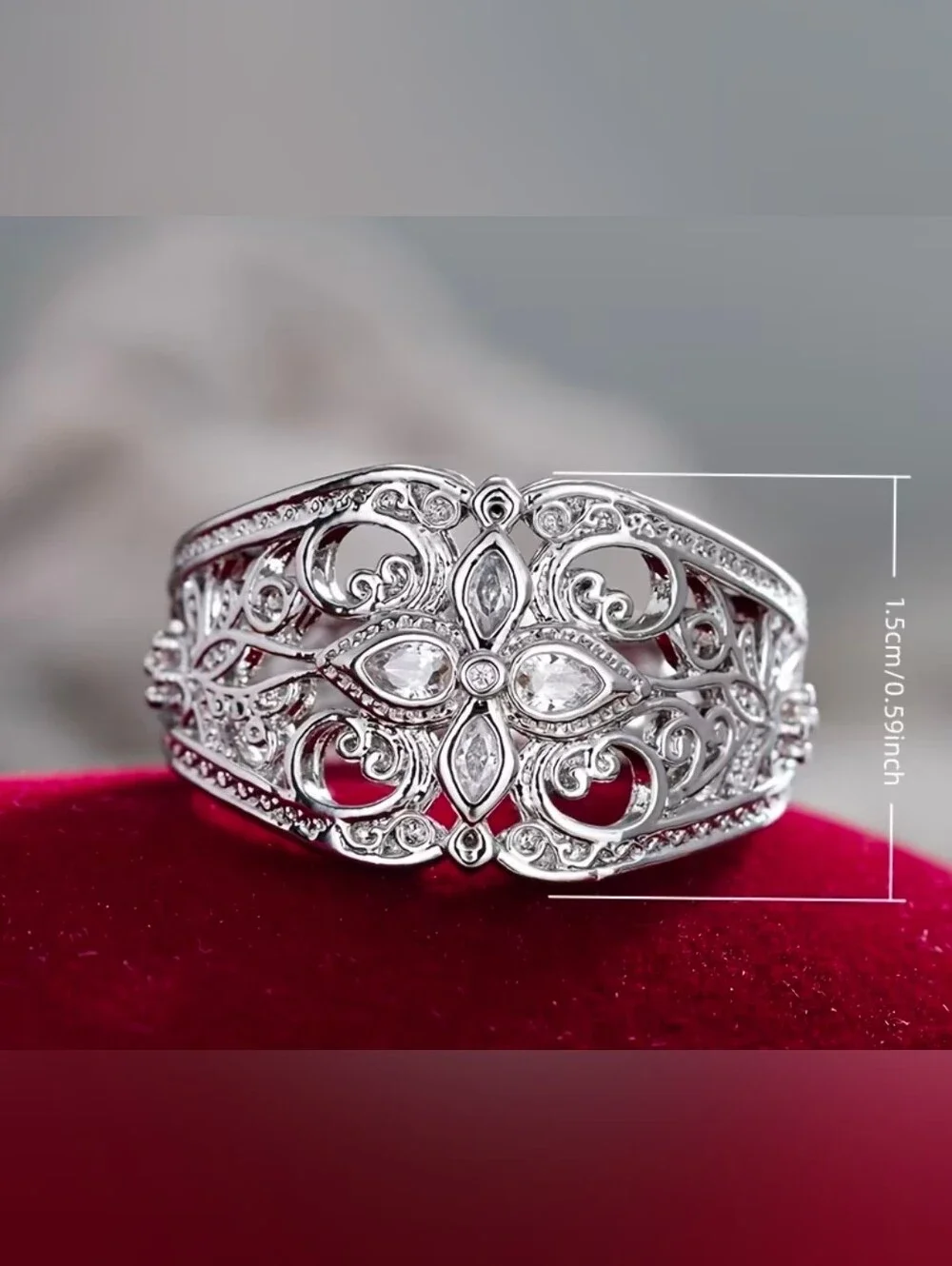 $8 Each Or Bundle 5/$20 Gold Filigree Floral Statement Ring